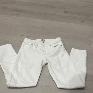 J. Crew Women's Crisp White Straight Leg Jeans